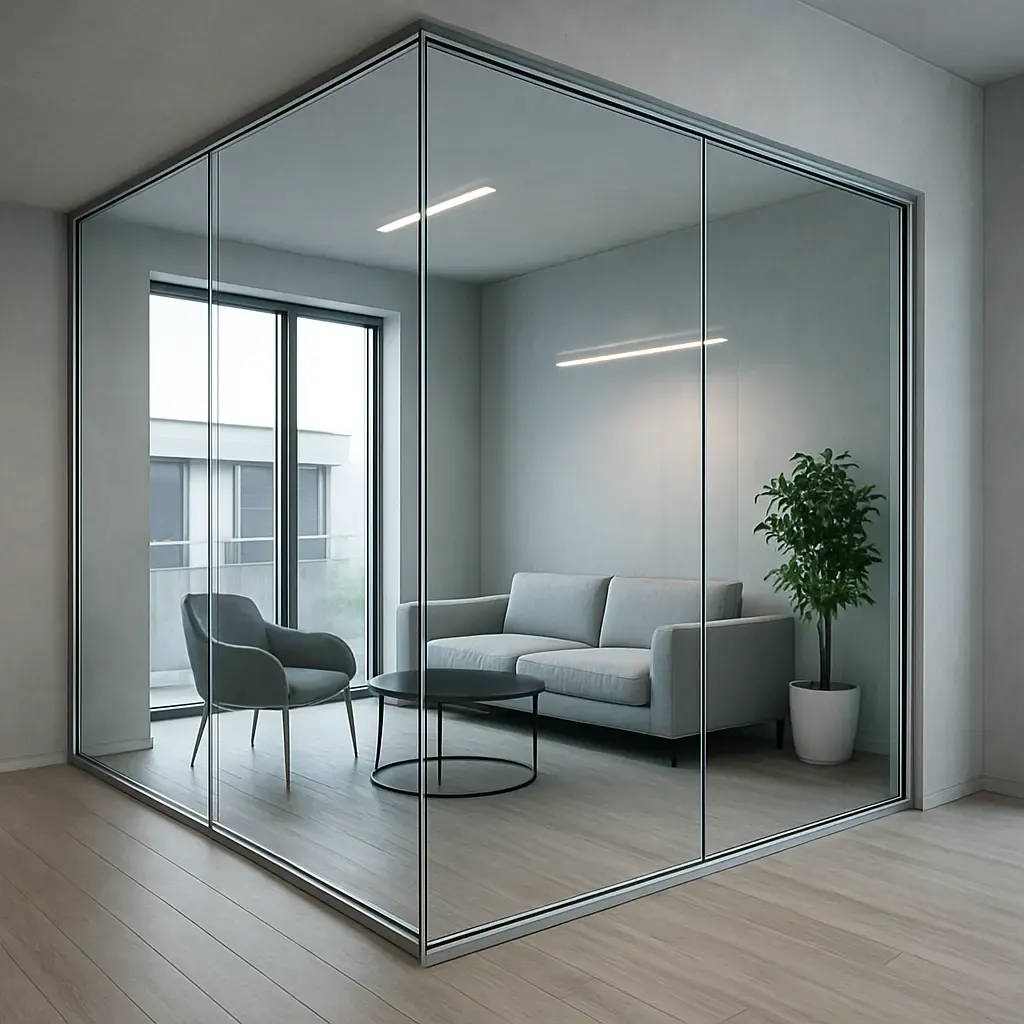 Uluser Glass ustası camı elle kesiyor